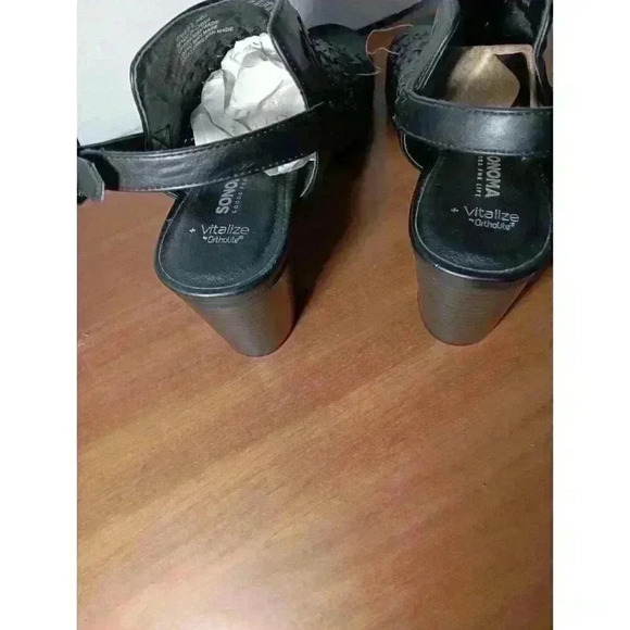 SONOMA Goods for Life Celie Women Black Slingback Mules Shoes 9.5 NEW $69 SALE - Picture 4 of 8